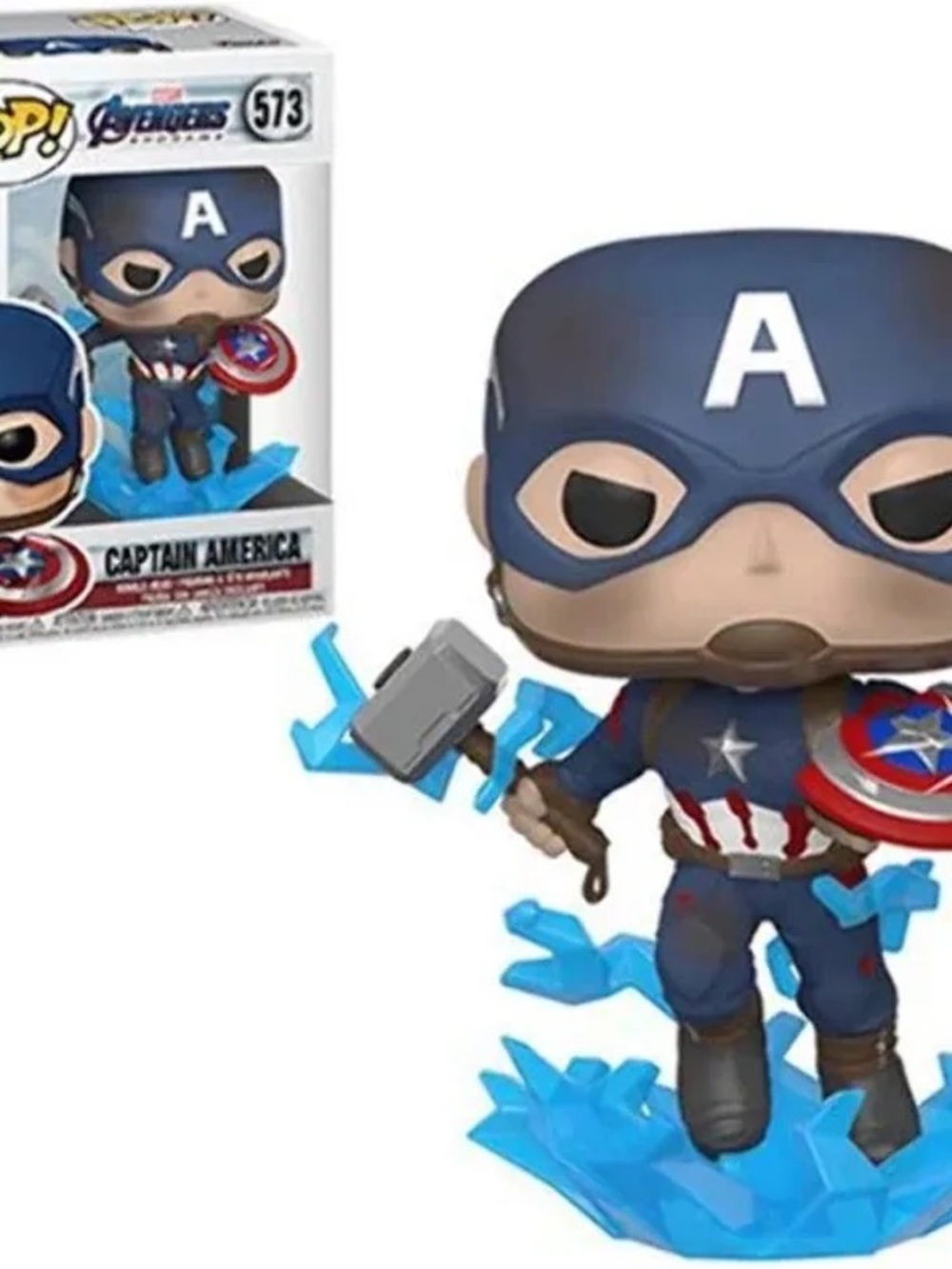 Funko Pop Marvel Avengers Endgame Steve Rogers Broken Shield Mjolnir Captain Ame